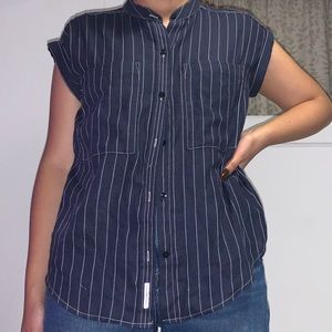 Navy Striped Calvin Klein Top